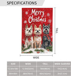 Christmas Dogs Garden Flag Vertical Double Sided Outdoor Yard Flags 12.5x18 Inch Burlap Banners Vertical Double Sided for Outdoor Decor Lawn