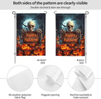Halloween Skull Garden Flag Vertical Double Sided Outdoor Yard Flags 12.5x18 Inch Burlap Banners for House Lawn