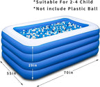 Inflatable Swimming Pool,70x55x29 inch Inflatable Family Swimming Pool, Summer Water Party, Adults, Outdoor, Garden, Backyard