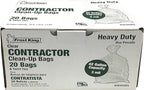 Frost King CB3250 Boxed Heavy Duty Contractor Clean-Up Bags, 32 inch x 50 inch x 3 Mil., 20 Bags, Clear