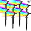 LANSOW Solar Spot Lights Outdoor Color Changing, [7 Modes/8 Pack] Christmas Landscape Spotlights, Solar Lights Outdoor Waterproof, Solar Powered Flood Lights for Outside Yard Garden Pathway