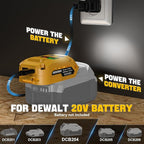 Battery Charger Compatible with DeWALT 20V Battery: Ecarke Power Satation with USB Wall Charging Adapter - Power Inverter 65W Portable Charger Adapter