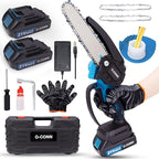 O-CONN Mini Chainsaw Cordless 6 Inch Handheld Chain Saw with Security Lock & Auto Oiler System, Portable Electric Small Chainsaw for Tree Branches, Courtyard, Household & Garden