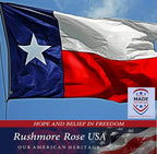 Texas Flag 4x6 – 100% Made in USA Heavy Duty Outdoor Embroidered Nylon, Weatherproof Texas State Flag with Brass Grommets, American Patriotic Banner for House, Boat, Garden, or Porch