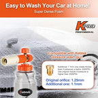 Short Pressure Washer Gun with Swivel 5200 PSI，Power Washer Gun Compatible with Foam Cannon - Car Wash Foam Gun-1/4 Quick Connector, with Nozzle Tips (MRP-003-A-spray Gun+Foam Pot)