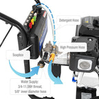 BILT HARD Gas Pressure Washer, 3500 PSI 2.5 GPM, Gas Powered Pressure Washer with Copper Pump, Spray Gun and Extension Wand, 5 Quick Connect Nozzles, for Cleaning Cars, Homes, Driveways, Patios
