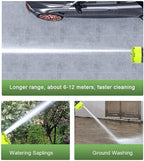 24V Cordless High Pressure Washer,Portable Power Washer with Rechargeable Battery 6-in-1 Nozzle,Handheld High-Pressure Car Washer Gun,2 Batteries,12M Long Range,Suitable for Car Washing,Farm Cleaning
