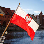 Poland Ensign Polish Flag 3x5 ft Outdoor, Double Sided 3 Ply Heavy Duty National Flag 100% Quality Polyester Polish Eagle Banner with Brass Grommets 4 Rows Stitches