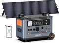 OSCAL PowerMax 6000 Solar Generator with 500W Solar Panel, 120V/240V Split Phase Voltage 6000W AC Outlets (7200W Peak), 2200W AC Charging/2400W PV Charging for Home, Emergency, Bank Battery Backup