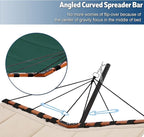 TegerDeger 12FT 2 Person Hammock with Stand Included 55 x 79IN Large Hammock 450LB Capacity with Hardwood Spreader Bar & Nylon Rope for Outside, Patio, Garden, Backyard, Beach, Poolside - Dark Green