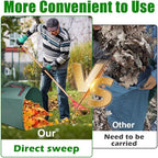 2 Packs Large Reusable Yard Waste Bags with Gloves, 53 Gallons Pletpet Garden Waste Bags Green Lawn and Leaf Bag Large Yard Dustpan-Type Garden Bag for Collecting Leaves, Fallen leaves and Waste