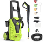 DUMOS Electric Pressure Washer, High Pressure Cleaning Machine with Foam Cannon, 2.0 GPM Power Washer with 5 Quick Connect Nozzles for Fences Decks Patios