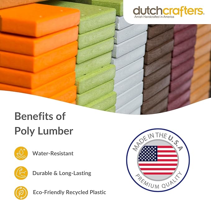 DutchCrafters Poly Post Mount Extra Large Double Hopper Bird Feeder, Outdoor Wild Bird Feeder for Outside, USA Amish Made (Turf Green & Cedar)