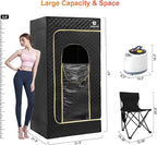 COSVALVE Sauna Box, Portable Steam Sauna for Home, Indoor Sauna Full Body Personal Sauna with XL Steamer 9 Levels, Fast Heating and Energy Saving, 2.6' x 2.6' x 5.6'