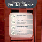 DYNAMIC SAUNAS Elite 1 Person Compact Ultra Low EMF FAR Infrared Sauna with Red Light Therapy & Bluetooth Speakers - Personal Indoor for Home & Gym