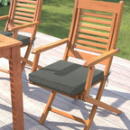 Magpie Fabrics Indoor Outdoor Waterproof Square Chair Cushion, 18" x 18" x 2.5", 2 Pack, Water Resistant Seat Cushions, for Patio Garden Office, Dark Grey