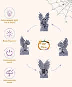 Gargoyle Statue for Garden Decor: Gothic Outdoor Dragon Figurines Sculpture with Ball for Lawn Patio Yard Balcony - Best Gifts for Mom Grandma Women
