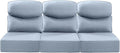 Luxury 22x24/22x25 6-Inch Smile Outdoor Sofa Cushions Set of 3 - Memory Foam Deep Seat Patio Furniture Cushions for Wicker Dining Chair Loveseat 3-Seater L-Shape Sectional Sofa - Baby Blue