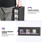 Commander Deck Box for MTG, 6-Deck Modular Card Case with Dice Tray Holds 600+ Double-sleeved Cards, Removable Trading Cards Storage Box with 35PT Magnetic Card Holders for TCG, Black Purple