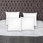 Covers & All Premium Square Throw Pillow Inserts with Covers Set of 4, 16 x16 Inches White, Decorative Cushions for Couch Sofa Home Decor Office Travel UV Resistant Waterproof Soft Cushions Pillows