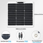 XINPUGUANG Solar Panel Flexible Solar kit (50W Solar KIT White)