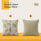 Outdoor Sunbrella Decorative Pillows Pack of 4, 16" x 16" Outdoor Pillow Set for Couch Bed Throw Patio Sofa, Momento Spring