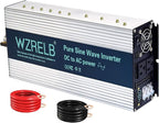 WZRELB 2500W Pure Sine Wave Inverter, Car Power Inverter 48V DC to 110V 120V AC Converter for RV, Truck, Solar, Outdoor with Dual AC Outlets, Hardwire Port, Surge 5000W, LED Display,Off-Grid