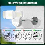 65W LED Flood Light Outdoor, 6500 Lumen Super Bright Security Lights, 3 Adjustable Heads, IP65 Waterproof, 6500K Daylight Wall Mount Outdoor Flood Light for Yard, Garage