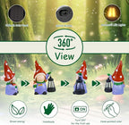Gnome Statue Garden Ornaments Art Outdoor Decoration with Solar Powered LED Lights Decor for Patio,Balcony,Yard, Mum Birthday Gifts, Garden Gifts for Women