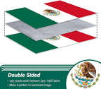 Mexico Mexican Flag 3x5 ft Outdoor, Double Sided 3 Ply Heavy Duty National Flag for MX, 100% Quality Polyester Mexico Mexicana Banner with Brass Grommets 4 Rows Stitches