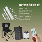 One Person Portable Steam Sauna Tent with 1000W/ 110V Steamer, 40” x 34” x 29”