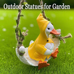 Floating Duck Garden Statue, Charming Garden Ornament for Patio-Balcony Decor with Adjustable Rope, Gifts for Women Mom Grandma