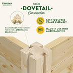 Greenes Fence Original Pine Raised Garden Bed, 80 Sq. Ft. 12' x 12' x 10.5-14" - Made in USA with American Pine