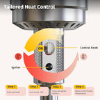 EAST OAK 55,000 BTU Propane Patio Heater with Round Table & Stainless Steel Burner, Outdoor Heater with Wheels, Ideal For Large Patios, Gardens, Outdoor Events, and Commercial Use, Bronze