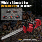 Mini Chainsaw Cordless for Milwaukee 18V Battery, Brushless Electric Chainsaw 12"/ 10" with Auto Oiler & Security Lock, for Tree Trimming, Branch Wood Cutting (Tool Only)