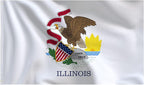 Bradford Illinois State Flag 3x5 ft Outdoor, 3 Ply Polyester Double Sided Illinois Flag Heavy Duty, IL State Flags with 2 Brass Grommets for Outsides House Long Lasting