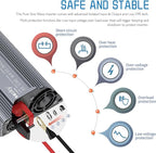 2000W Pure Sine Wave Power Inverter 12V DC to 120V AC with LCD Display Remote GFCI Outlets FCC Approved Compatible with Lithium Battery Starlink for Solar Off-Grid Home Car RV Truck LEESKY