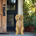 Cynkeyee Dog Statues Lawn Decorations - Large Pet Figurines Garden Decor Golden Retriever Statue for Outside Patio Yard Decorations Outdoor Puppy Gift for Woman 11x5.5x13 inch