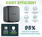 Alpine Automatic Hand Dryers for Bathrooms Commercial High Speed 110-120V Stainless Steel Electric Hand Dryer, Plug In & Hardwire Options with Air Filter, ADA & UL Compliant & 5 Years Coverage (Grey)