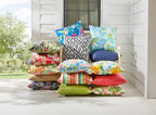 BrylaneHome 16" Square Toss Pillow - Patio & Outdoor - Patio & Outdoor - Water, Stain & Fade Resistant - Poppy Blue