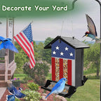 Squirrel Proof Bird Feeder, Hanging Bird Seed Feeders for Outdoors, 5LBS Large Capacity Metal Weight-Activated Perches Wild Birdfeeder for Blue Jay, Cardinal, Outside