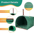 2 Pack 53 Gallon Reusable Yard Waste Bags, Dustpan-Type Lawn Bags, Collapsible Heavy Duty Leaf Bags, Standable Garden Waste Bags for Collecting Leaves, Lawn Grass, Clippings and Branches