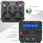 EDECOA 3000 Watt Power Inverter DC 12V to AC 110V 120V for Car Truck RV with LCD Display and Remote Controller