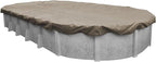 Robelle 12 x 18 ft Professional Tan Winter Oval Pool Cover for Above Ground Pools, 4 ft Overlap (16 x 22 ft Cover Size), Solid 12 x 12 Scrim, 3.7 oz/yd2, 15-Year Warranty, Style: 571218-4-ROBA