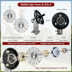 Steel Wire Grass Trimmer Head, Indestructible Weed Eater Head, for High-Power Lithium-Ion and Gasoline Weed Cutters, with Adapter, Wire Weed Trimmer Head for Moss Grass Rust Removal(High Power 8In A)
