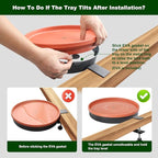 Heated Bird Bath for Outdoors for Winter, 3 Easy Ways to Mount Detachable Bird Bath Bowl, 75W Heated Bird Baths with Thermostatically Controlled for Garden Yard Patio Lawn, Terracotta