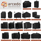 Arcedo Griddle Cover Compatible with Blackstone 36 Inch ProSeries, 70 inch Grill Shield for Cooking Station with Hood, Weather Resistant Outdoor Heavy Duty Waterproof Flat Top Gas Grill Cover, Black