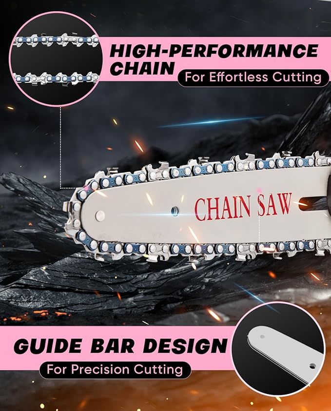 Saker Mini Chainsaw|6 Inch Chainsaws[2025 Upgraded]|Mini Cordless Electric Chain Saw|Small Handheld Portable Chain Saws Battery Powered Chain Saw for Tree Trimmer and Garden,Christmas Gifts