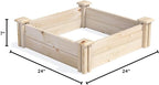 Greenes Fence Original Pine Raised Garden Bed, 2' x 2' x 7" - Made in USA with American Pine