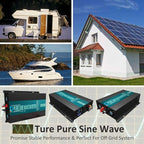 WZRELB 3000W 36V 120V Pure Sine Wave Power Inverter Remote Control with 2 AC Outlets,Car Inverter, 3000W 36V Remote (RBPRC-300036)